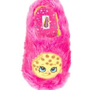 Shopkin Girls Fuzzy Plush Pink Shopkins Cookie House Shoes (XLarge 4/5), NEW